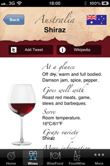 Wine Navigator&reg; 'Wine Information'